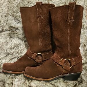 Frye Brown Vintage Leather Motorcycle Boots Ladies' Size 9M